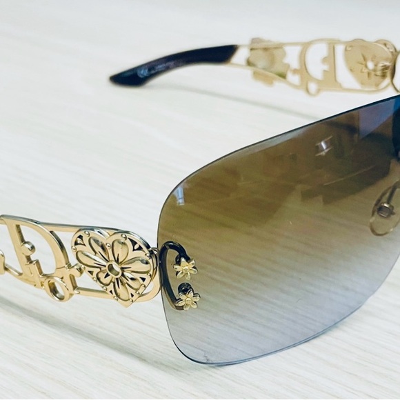 DIOR SPUNS RIMLESS SUNGLASSES - GRADIENT BLACK - AUTHENTIC MADE IN ITALY - Picture 3 of 6